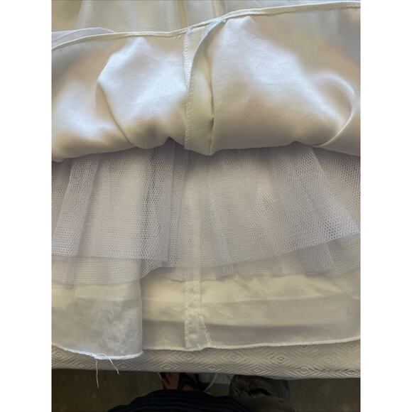 American Princess Size 5 Formal Dress Cream Hot Pink Rosettes Dbl Crinolines EUC - Picture 9 of 12
